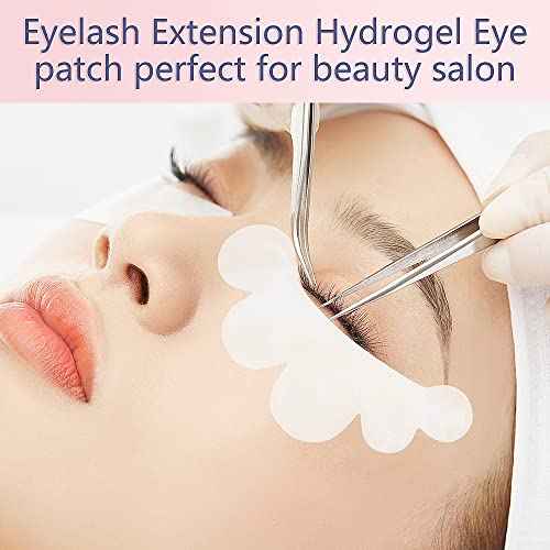 50 Pairs Eye Gel Pads, Lint Free Under Eye Patches for Eyelash Extensions, Premium Eye Mask Beauty Tool Kit (Pink)