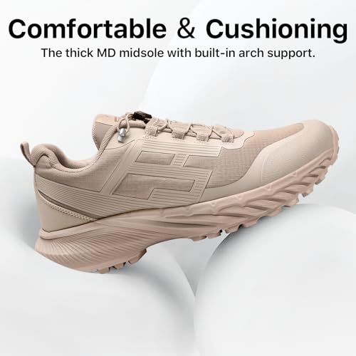 FREE SOLDIER Men's Trail Running Hiking Tactical Shoes - Breathable Lightweight Non-Slip Outdoor Sneakers for Walking Gym ...