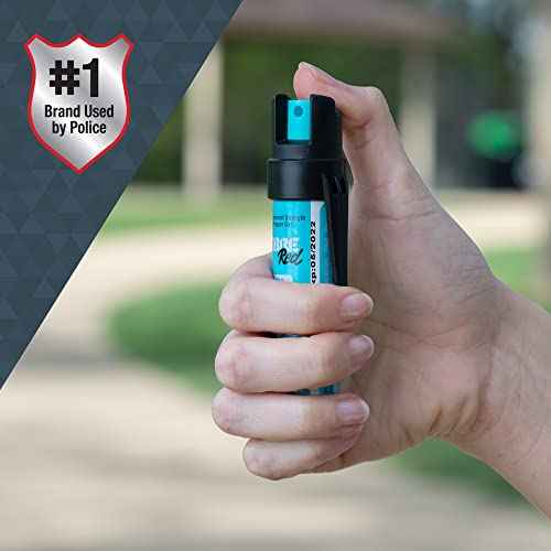 SABRE Pepper Gel with Attachment Clip, Protect Against Multiple Threats with 35 Bursts (5X The Competition), Gel is Safer, UV Marking Dye, Twist Lock Safety, 0.67 fl oz