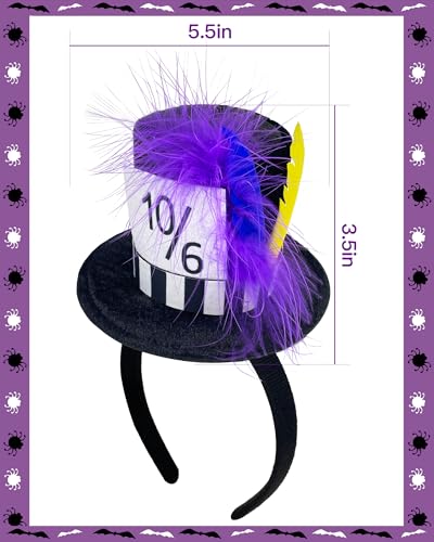 QLINLEAF Mini Top Hat Headband Accessory for Women Tea Party Halloween Cosplay Costume Party