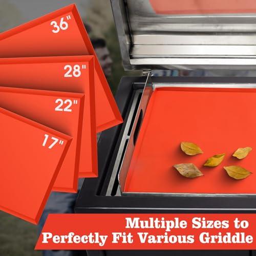 PURPLEBIRD Silicone Griddle Cover Mat for Blackstone 17 Inch Griddles, Waterproof Protective Mat for Griddle Flat Top, 1...