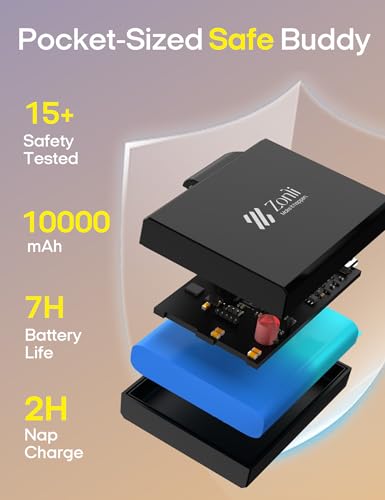 ZonLi Heated Blanket Battery Operated, Wearable Portable Electric Blanket with Rechargeable Battery, 50"x60" Cordless Heat...