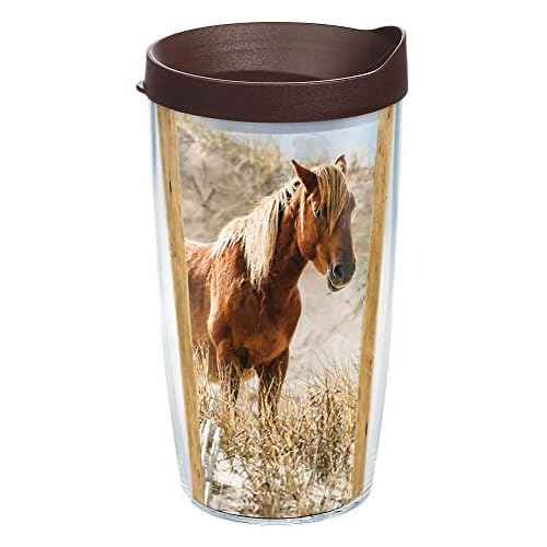 Tervis Coastal Wild Horses Made in USA Double Walled Insulated Tumbler Travel Cup Keeps Drinks Cold & Hot, 16oz, Classic