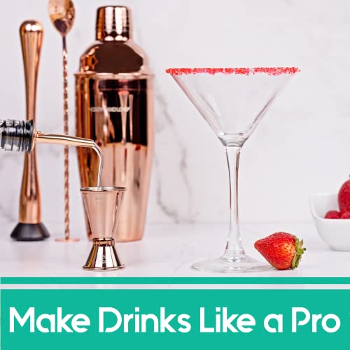 Modern Mixology 8-Piece Cocktail Shaker Set with Velvet Bag | Complete Cocktail Kit Gift Set | Top Bartender Gifts for Men...