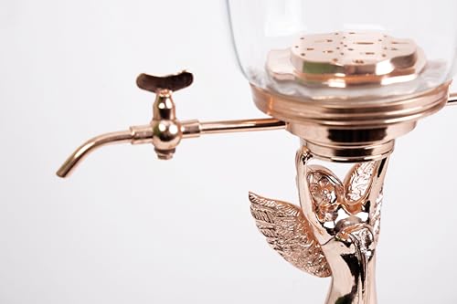 RoyalAntiquess Handmade Brass Copper Lady Fairy Absinthe Fountain with Wings- 2 Spout Absinthe tower -Absinthe Dispenser