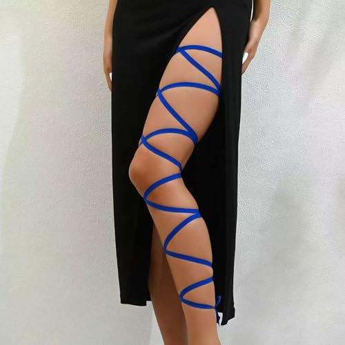 Mluiov Leg Wraps Rave 2 PCS Elastic Thigh Wrap Strap Concert Festival Costume Goth Steampunk Sexy Accessories for Women