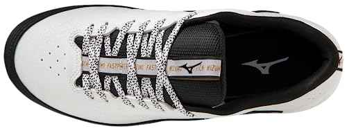 Mizuno 9-Spike Advanced Finch Elite 6 Low Women's TPU Molded Softball Cleat | White-Black| US Womens 5