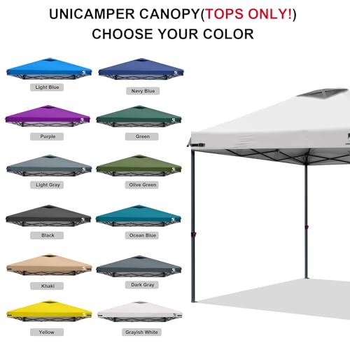 10x10 Pop Up Canopy Replacement Top Cover with Air Vent for Straight Leg Canopy Tent, Waterproof for Outdoor Garden Patio ...