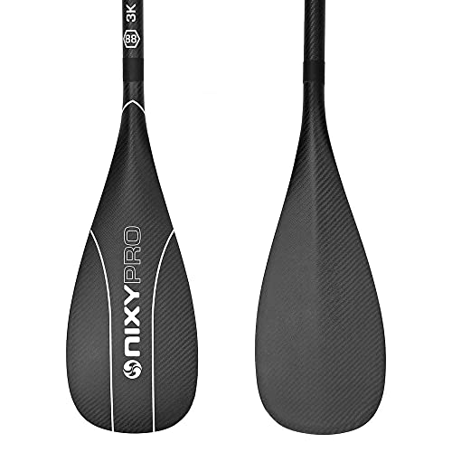 NIXY Full Carbon Fiber SUP Paddle – Adjustable 3 Piece Pro Paddle with ABS Blade Edge for Stand Up Paddle Board – Durable,...