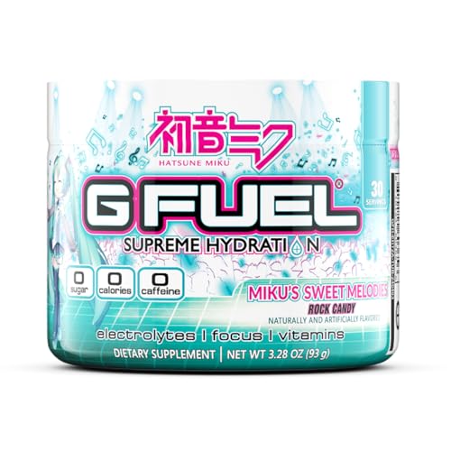 G Fuel Sweet Melodies Supreme Hydration, Electrolyte Powder Mix for Energy & Focus, Sugar and Caffeine Free Supplement wit...