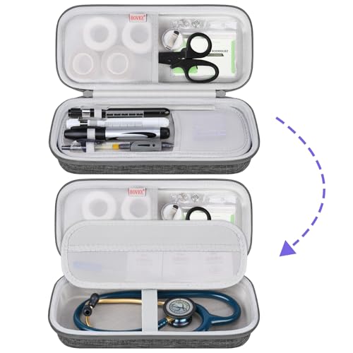 BOVKE Stethoscope Case Kit, 15 Pcs Tool Set Perfect Nurse Gift Include Stethoscope Case, Medical Scissor, Bandage Wraps, 2...
