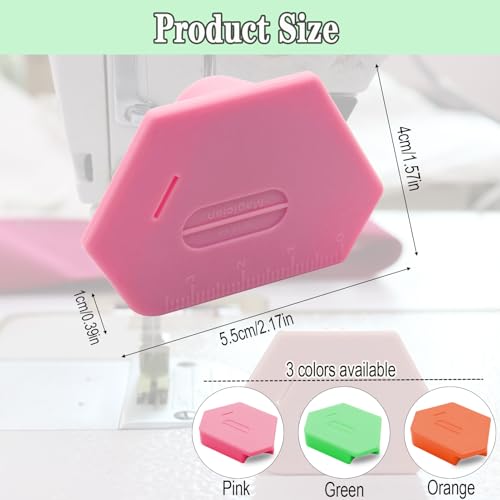 3PCS Magnetic Seam Guide for Sewing Machine, Multifunctional Polygonal Hemmer Guide with Scale, Universal Sewing Quilting ...