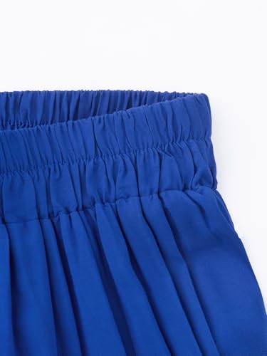 OSTOO Women's Summer Long Flowy Renaissance Skirt with Pockets - Boho High Waist A-Line Maxi Skirt