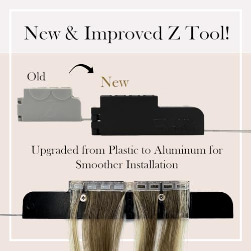 ZIPLOOKS | Ombr?age Hair Extensions | Human Hair Extensions | Ombre Light Ash Blonde to Lightest Blonde Balayage Highlights with ZTool Application, Damage-Free Hair & Scalp, 20 Inch, #20/613 4 Pcs 20g