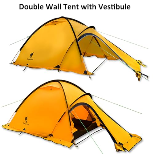 Geertop Portable 2 Person 4 Season Tent Waterproof Backpacking Tent Double Layer All Weather for Camping Hiking Travel Cli...