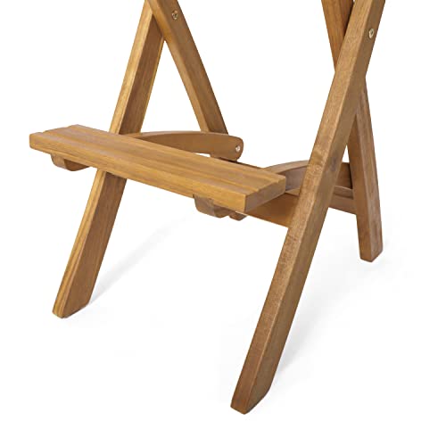 Christopher Knight Home Tundra Outdoor Foldable Wood Barstool Set, 2-Pcs Set, Natural