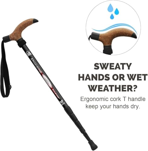 Aluminum Alloy Quick Lock Trekking Pole Anti-Shock Walking Stick Adjustable Cane Crutch for Mountains Trekking Hiking,Ultr...