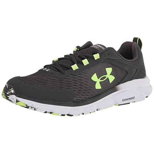 Under Armour Men's Charged Assert 9 Marble, Jet Gray/Quirky Lime, 12 Medium US