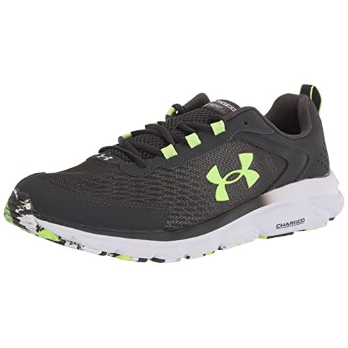 Under Armour Mens Charged Assert 9 Marble Road Running Shoe, Jet Gray (101 Quirky Lime, 11.5 US