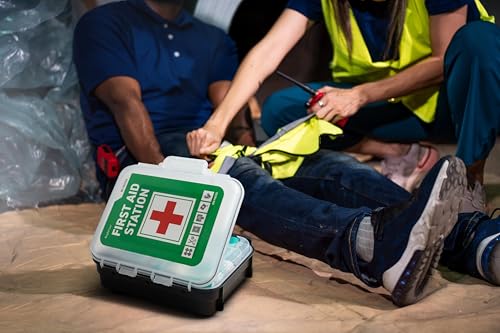 Large Wall Mountable & Portable First Aid Kit Cabinet for Business, Office, School, Warehouse & Workplace Safety – OSHA Co...