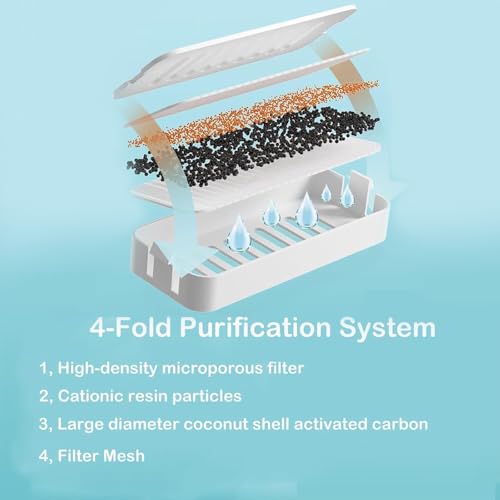 Marchul Cat Water Fountain and Stainless Steel Food Bowl, 100oz/3L Super Quiet Automatic Pet Water Dispenser with Smart Pu...