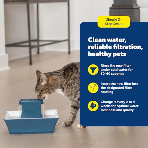 PetSafe Drinkwell Avalon & Pagoda Fountain Activated Carbon Filters - Better Hydration Choice - Long-Lasting Purity - Odo...