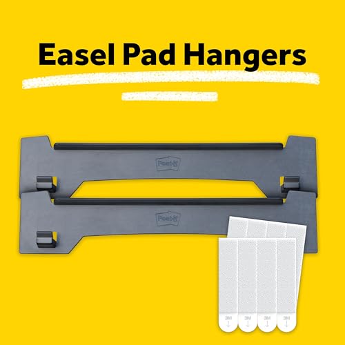 Post-it Super Sticky Wall Easel Mounting System, 15 in Wide x 3.25 in Tall x 1.25 in Deep, Smoke Grey, 2/Pack, Great for V...