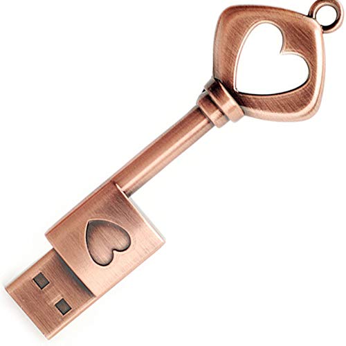 Flash Drive 16Gb Metal Key Of Love Key Chain Usb Memory Stick Pen Drive Graduation Pendrive Valentines Day Gift