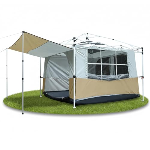 REDCAMP Camping Inner Tent for Pop Up Canopy, Cube Tent Converts 10"x10" Straight Leg Canopy into Camping Tents, Fully Ven...