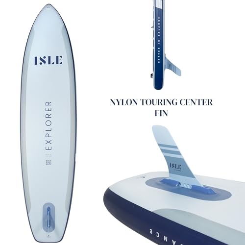 ISLE Explorer 3.0 Inflatable Stand Up Paddle Board & iSUP Bundle Accessory Pack, Adventure & Touring Board, Durable, Light...