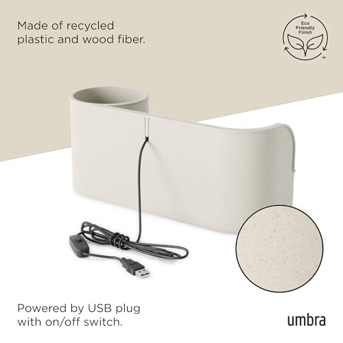 Umbra Stream Water Fountain for Tabletop Desktop - Soothing and Calming Zen for Bedroom or Office, Sand