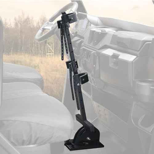 KEMIMOTO UTV Tool Holder Rack, Hunting Tool Holder Rack Tool Mount Vertical Floor Compatible with Polaris Ranger RZR, General Golf Cart, Tractor