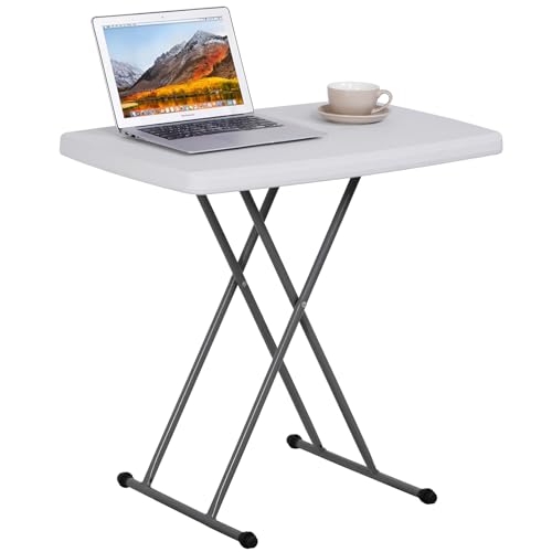 ZenStyle 3 ft Adjustable Folding Table, Indoor Outdoor Portable Plastic Dining Card Table Utility Table for Camping Dining...