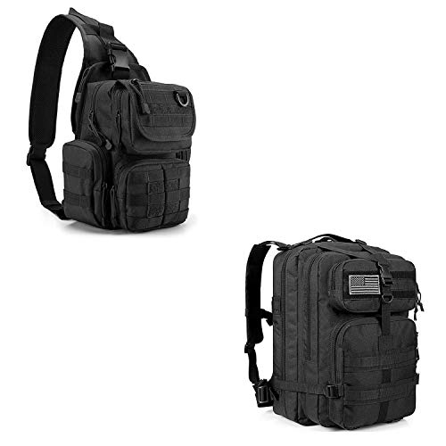 G4Free Tactical EDC Sling Bag Pack and Tactical Backpack 3 Day Assault Pack