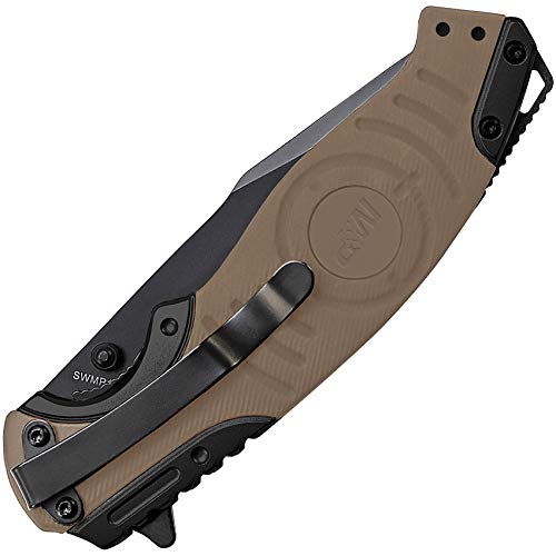 Smith & Wesson M&P SWMP13GLS 8.2in High Carbon S.S. Folding Knife with 3.5in Serrated Clip Point Blade and Aluminum Handle...