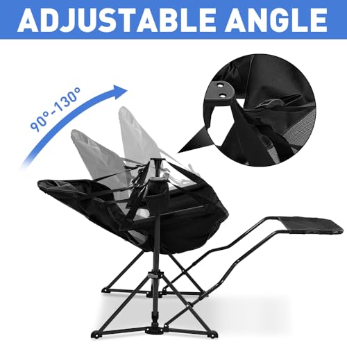 outdoor basic Adjustable Camping Folding Chair with Footrest - Portable Zero Gravity Lounge Chair for Beach, Lawn, Picnic,...
