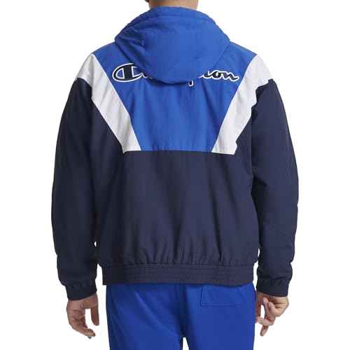 Champion mens Color Block Lined Windbreaker With Hood