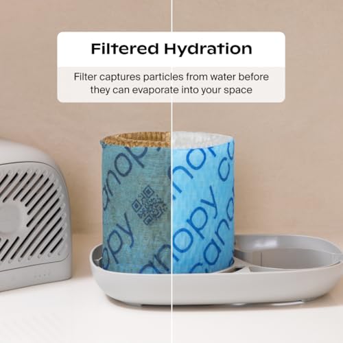 Canopy Bedside Humidifier 2.0, White, 36 HR Run Time, 2.5L Capacity - Reading Light & White Noise - Alleviate Symptoms of ...