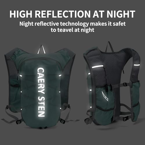 Carey STEN Lightweight Hydration Backpack, Outdoor Running Vest with 1.5L Water Bag, Suitable for Hiking, Cycling, and Bot...