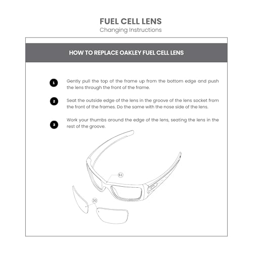 OAKLEY Original Fuel Cell OO9096 Replacement Lenses For Men For Women+ Bundle Microfiber Pouch -FRAMES NOT INCLUDED