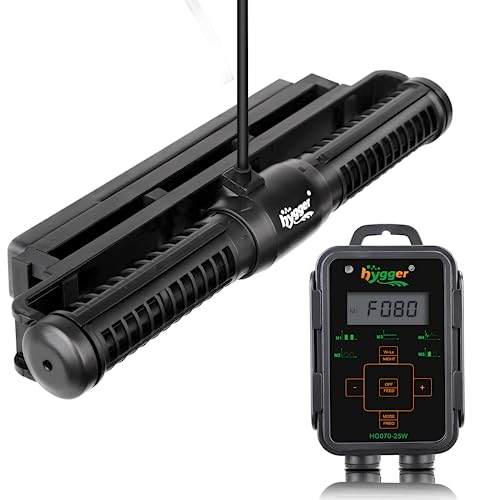 Hygger Aquarium Wave Maker - Adjustable Cross Flow Pump with LED Display Controller, Magnetic DC 24V Powerhead for Freshwa...