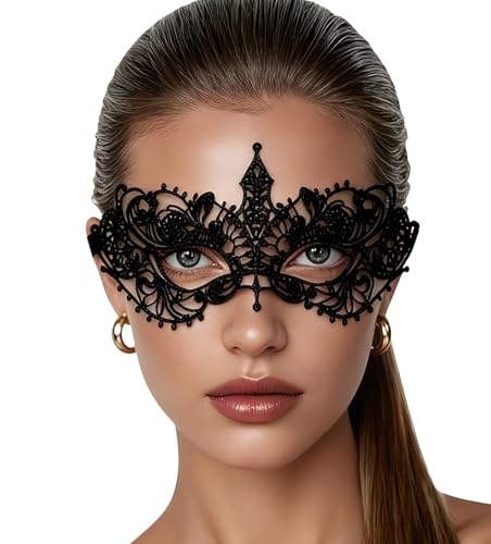 Mordarli Masquerade Mask for Women Lace Eye Mask for Halloween Costume Party