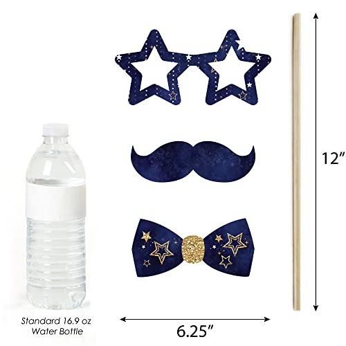 Big Dot of Happiness Starry Skies - Under The Stars Photo Booth Props, Galactic Party Supplies, Gold Celestial Party Photo...