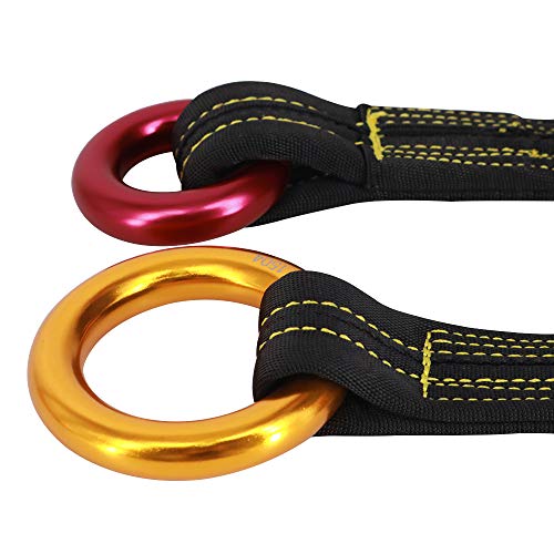 NewDoar Rappel Ring 25kN Gold Large O-Ring Rope Connector for Rock Climbing Arborist Rescue Hammock and Slackline