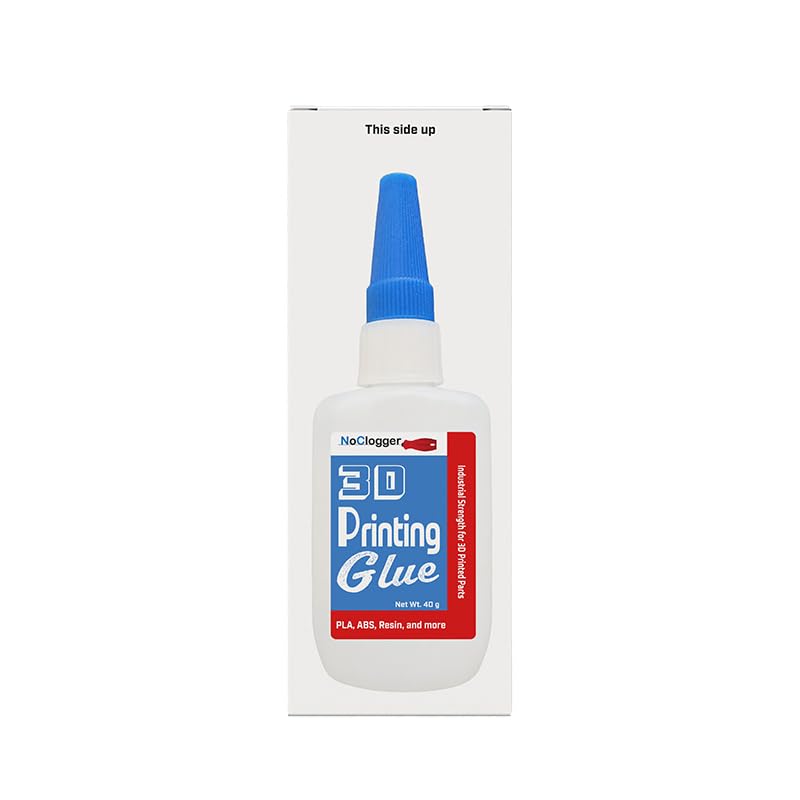 NoClogger 3D Printing Glue, CA-Based Adhesive, Fast-Drying & Precision Application, Works on PLA, PETG, ABS & More, Must-Have 3D Printing Tool, Strong Bond for Models & Miniatures