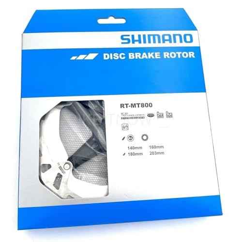 SHIMANO Deore XT RT-MT800 disc rotor with internal lockring, Ice Tech FREEZA, 180 mm, IRTMT800MI, Silber