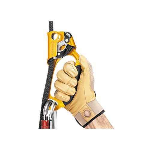 PETZL Ascension Ascender - Ergonomic Handled Rope Ascender for Climbing and Rigging - Yellow - Right