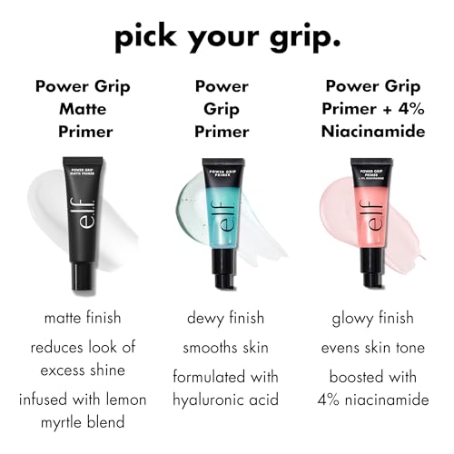 e.l.f. Power Grip Primer, Gel-Based & Hydrating Face Primer For Smoothing Skin & Gripping Makeup, Moisturizes & Primes, 0....