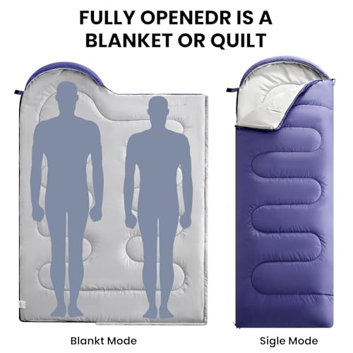 FARLAND Sleeping Bags 30℉ for Adults Teens Kids with Compression Sack Portable and Lightweight for 3-4 Season Camping, Hik...