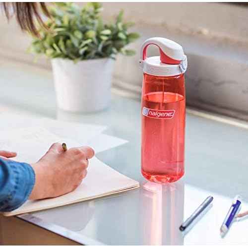 Nalgene On The Fly BPA-Free Water Bottle, Gray with Blue, 32 Oz, Gray w/Blue (5565-0132)